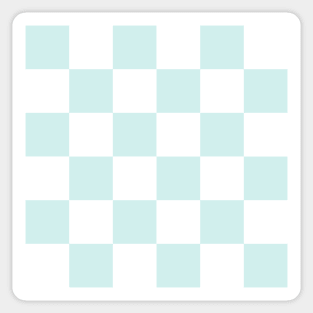 Mint and white checkerboard print Sticker